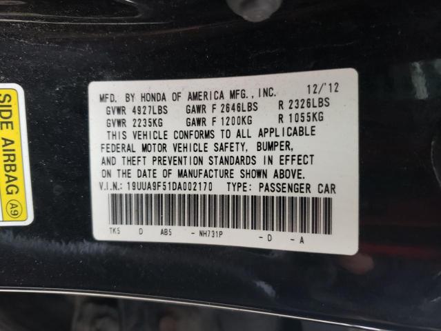 19UUA9F51DA002170 Acura TL TECH