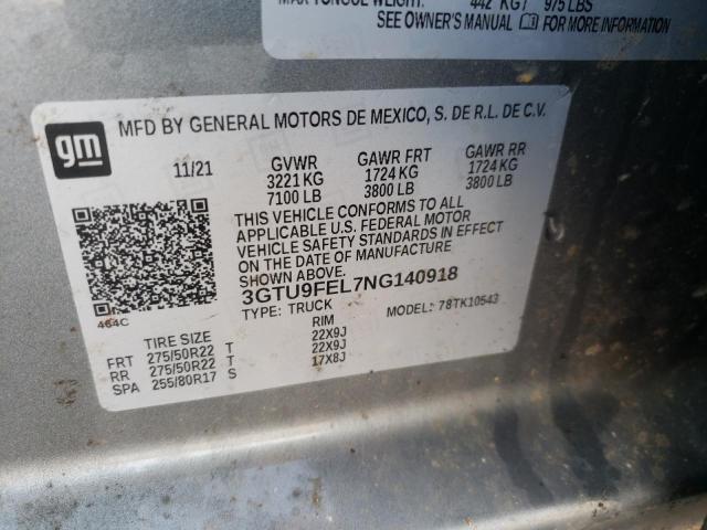 2022 GMC SIERRA LIM - 3GTU9FEL7NG140918