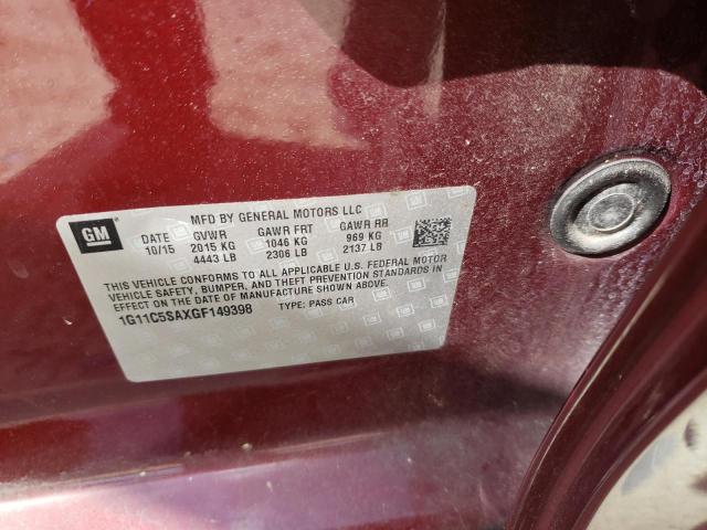 2016 CHEVROLET MALIBU LIM - 1G11C5SAXGF149398