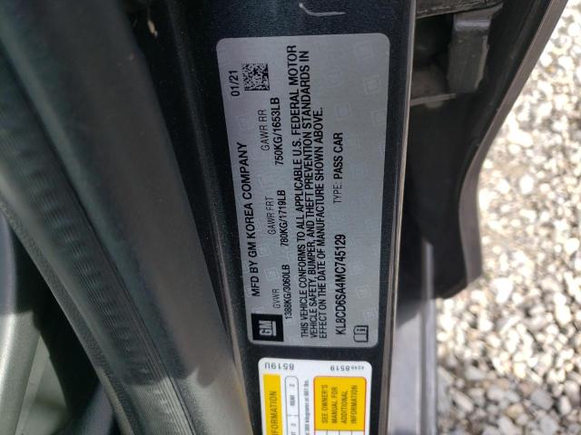 2021 CHEVROLET SPARK 1LT KL8CD6SA4MC745129