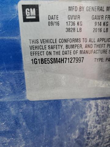 2017 CHEVROLET CRUZ - 1G1BE5SM4H7127997
