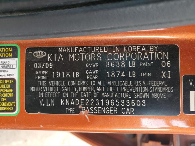 KNADE223196533603 KIA Rio