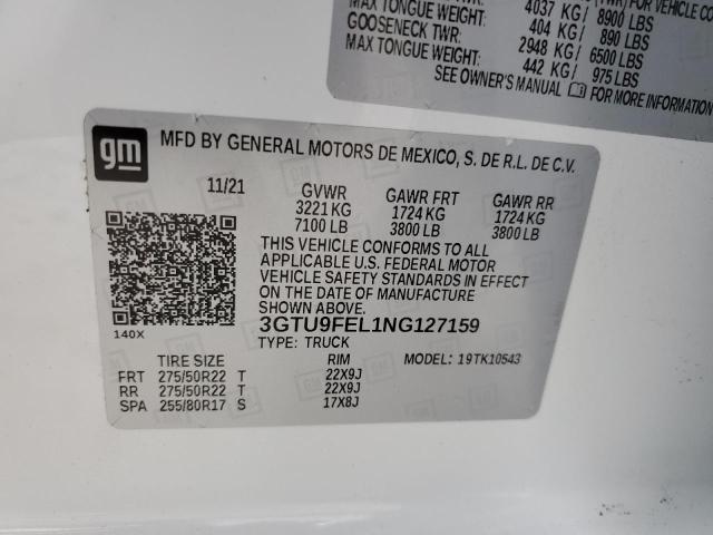 2022 GMC SIERRA LIM - 3GTU9FEL1NG127159