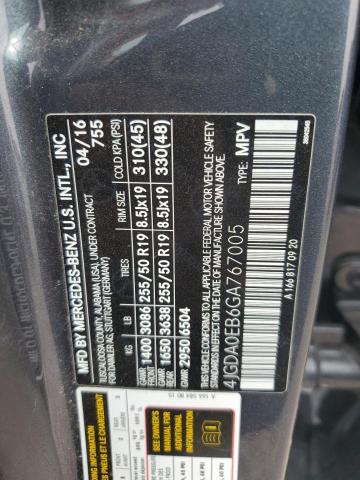 2016 MERCEDES-BENZ GLE 300D 4 - 4JGDA0EB6GA767005