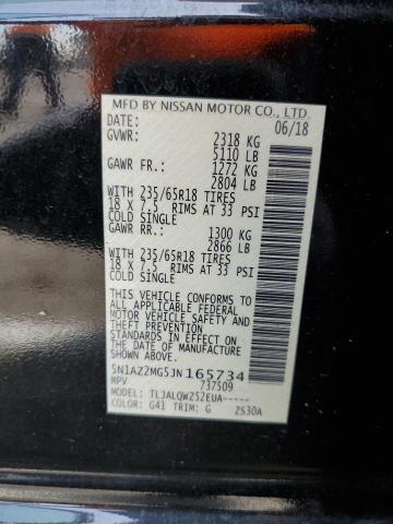 5N1AZ2MG5JN165734 Nissan MURANO S