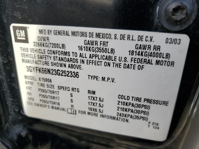 3GYFK66N23G252336 Cadillac ESCALADE ESV