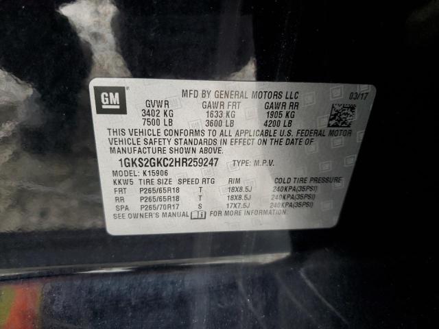 2017 GMC YUKON XL K - 1GKS2GKC2HR259247