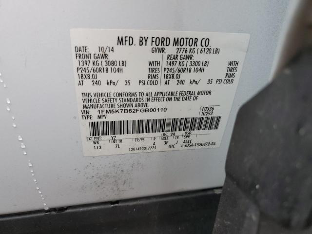 2015 FORD EXPLORER 1FM5K7B82FGB00110