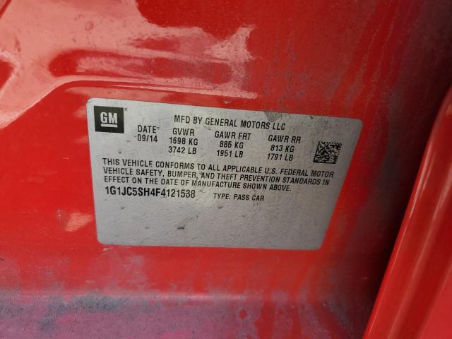 2015 CHEVROLET SONIC LT - 1G1JC5SH4F4121538