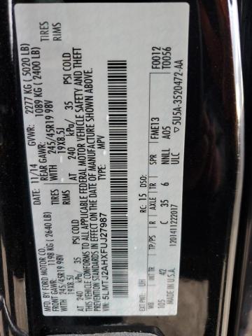 5LMTJ2AHXFUJ27987 Lincoln MKC