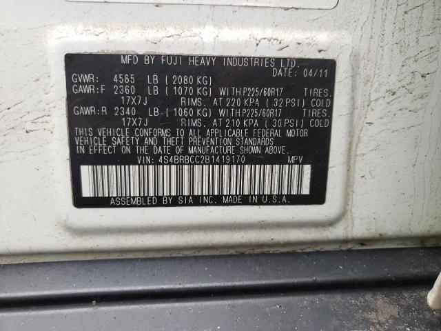 2011 SUBARU OUTBACK 2. - 4S4BRBCC2B1419170