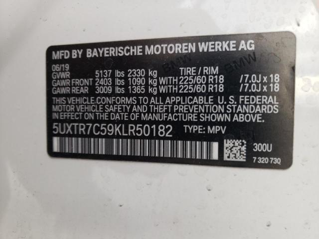 5UXTR7C59KLR50182 BMW X3 Sdrive30i