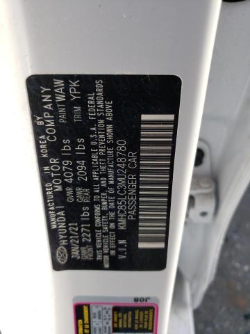 2021 HYUNDAI IONIQ SEL - KMHC85LC3MU248780