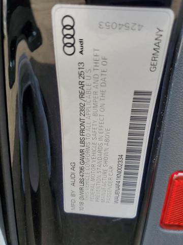 2019 AUDI A4 PREMIUM - WAUENAF41KN002334