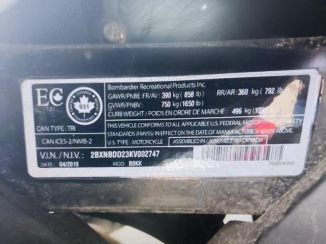 2019 CAN-AM SPYDER ROA - 2BXNBDD23KV002747