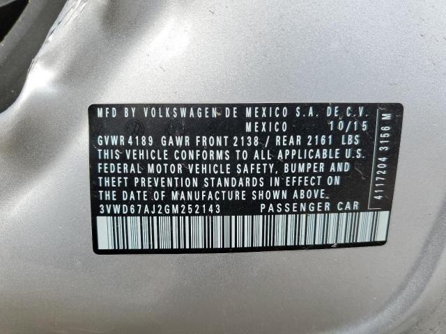 2016 VOLKSWAGEN JETTA SE - 3VWD67AJ2GM252143