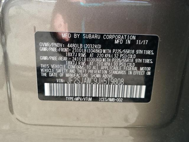 JF2SJAWC9JH519808 Subaru Forester 2.5i Touring