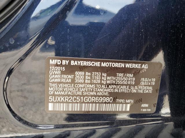 5UXKR2C51G0R69980 BMW X5 Sdrive35i
