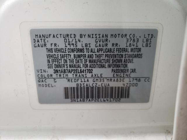 3N1AB7AP2EL641702 Nissan SENTRA S
