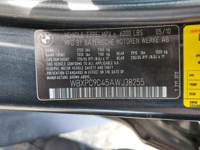 WBXPC9C45AWJ38255 BMW X3 Xdrive30i