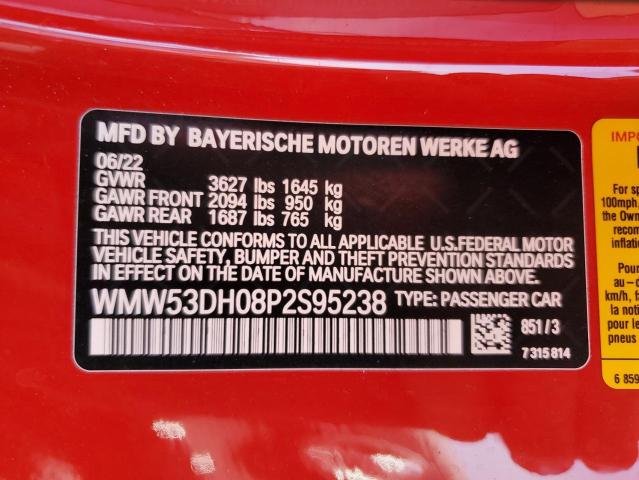WMW53DH08P2S95238 Mini Cooper