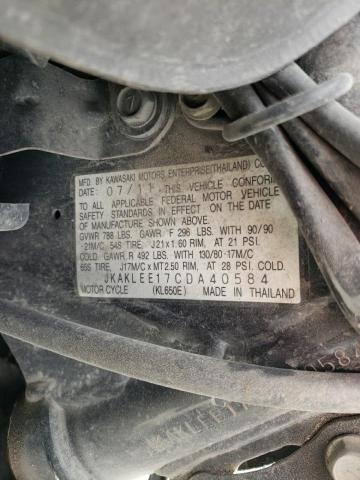 2012 KAWASAKI KL650 E - JKAKLEE17CDA40584