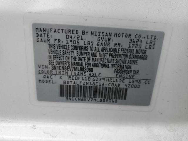 2021 NISSAN VERSA SV 3N1CN8EV7ML882068