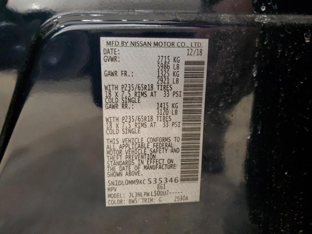 2019 INFINITI QX60 LUXE 5N1DL0MM9KC535346