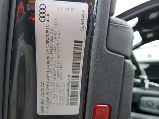 2019 AUDI A4 PRESTIG - WAUFNAF46KN004598