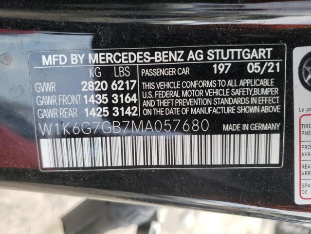 2021 MERCEDES-BENZ S 580 4MAT - W1K6G7GB7MA057680
