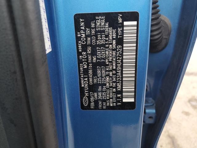 2017 HYUNDAI TUCSON LIM - KM8J33A49HU427529