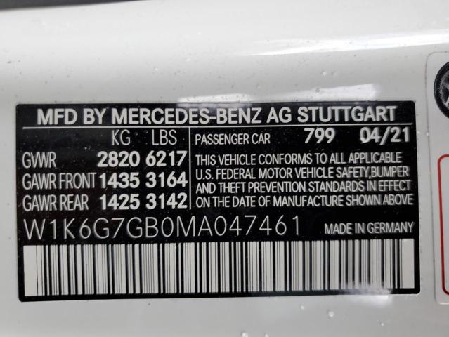 2021 MERCEDES-BENZ S 580 4MAT - W1K6G7GB0MA047461