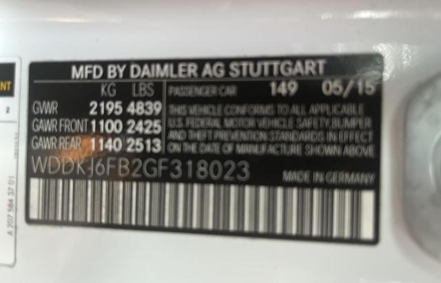 2016 MERCEDES-BENZ E 400 - WDDKJ6FB2GF318023