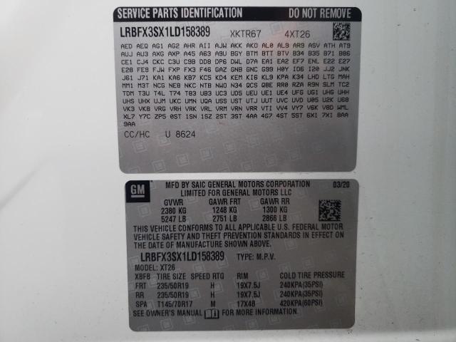 2020 BUICK ENVISION P - LRBFX3SX1LD158389