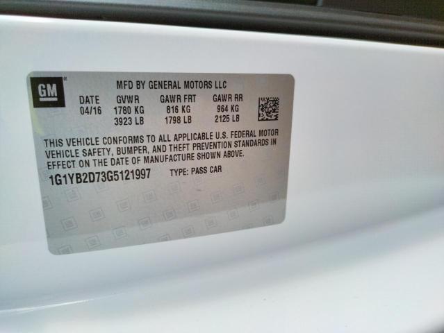 2016 CHEVROLET CORVETTE S - 1G1YB2D73G5121997