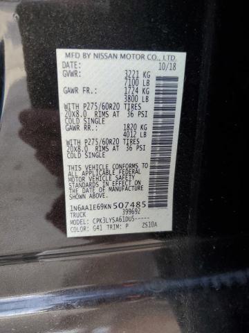 2019 NISSAN TITAN PLAT - 1N6AA1E69KN507485