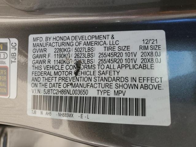2022 ACURA RDX A-SPEC - 5J8TC2H86NL003650