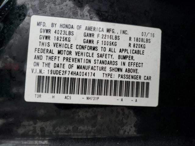 2017 ACURA ILX PREMIUM TECH VIN: 19UDE2F74HA004174