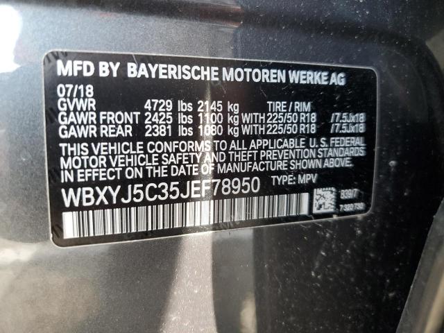 VIN WBXYJ5C35JEF78950 2018 BMW X2, Xdrive28I no.13