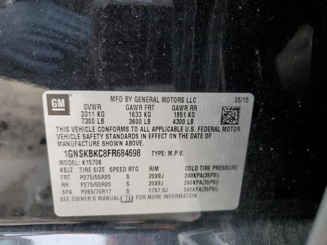 2015 CHEVROLET TAHOE K150 1GNSKBKC8FR684698