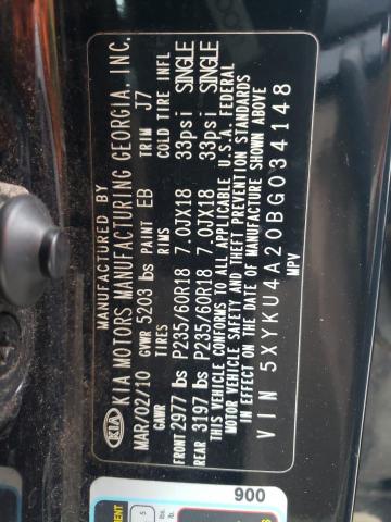 5XYKU4A20BG034148 KIA SORENTO EX