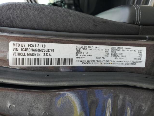 2021 DODGE DURANGO SX - 1C4RDHAG8MC608729
