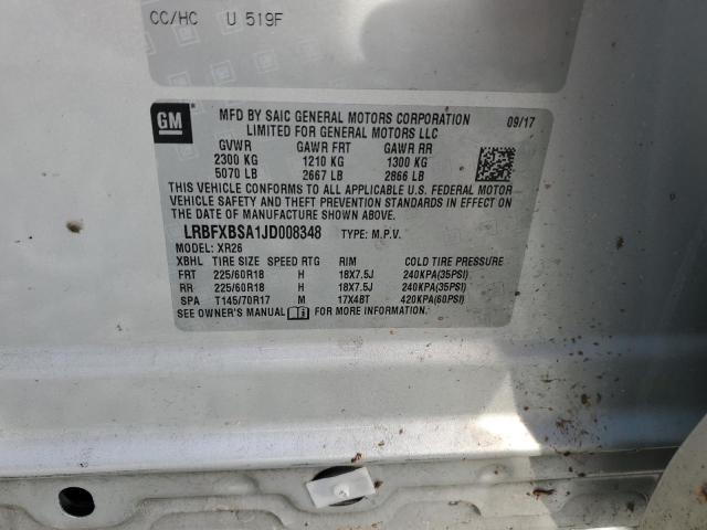 2018 BUICK ENVISION P - LRBFXBSA1JD008348