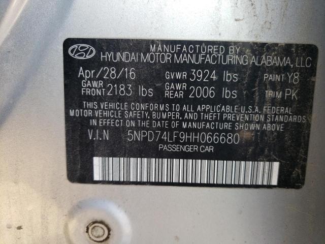 2017 HYUNDAI ELANTRA SE - 5NPD74LF9HH066680
