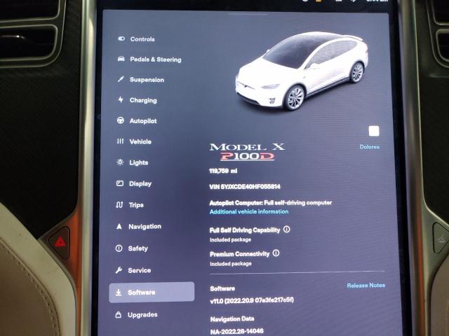 5YJXCDE40HF055814 Tesla MODEL X