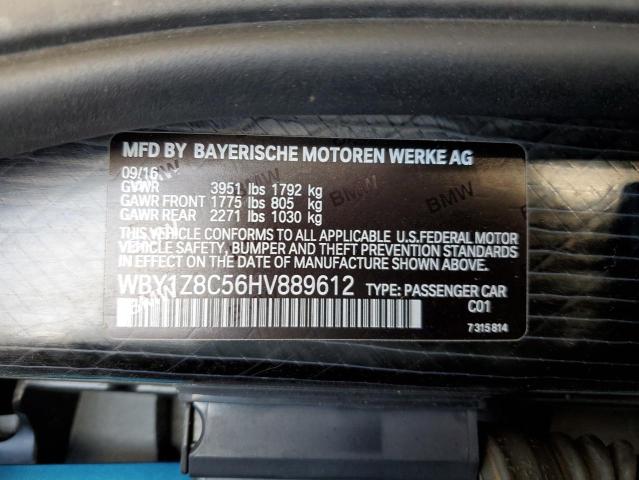 2017 BMW I3 REX - WBY1Z8C56HV889612