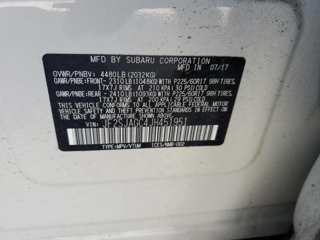 2018 SUBARU FORESTER 2 - JF2SJAGC4JH451951