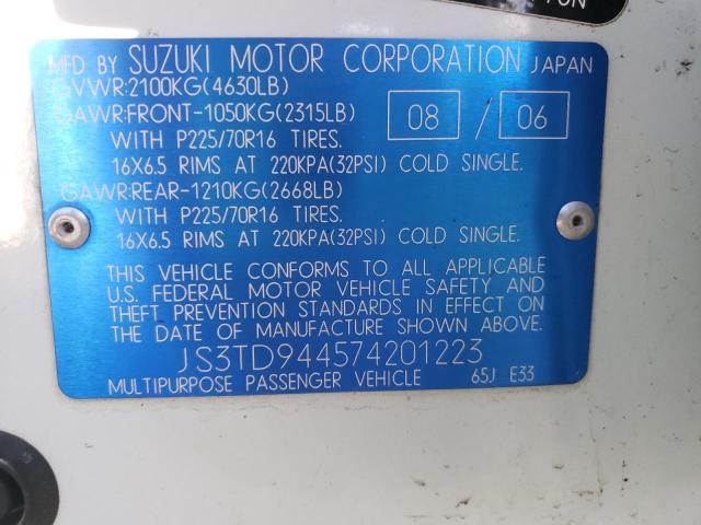 JS3TD944574201223 Suzuki Grand Vitara Xsport