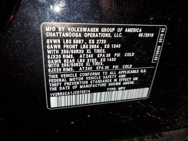 2018 VOLKSWAGEN ATLAS SEL - 1V2RR2CA1JC572514