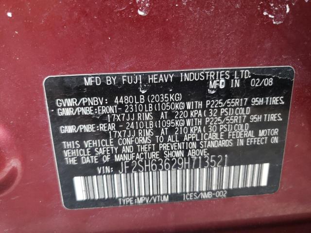JF2SH63629H713521 Subaru Forester 2.5x Premium